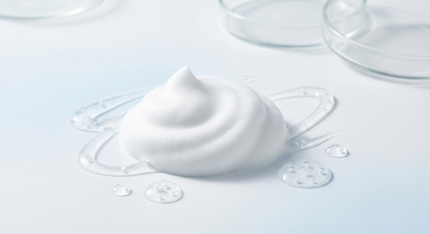 高密度の白い炭酸泡とうるおい感をイメージしたSHIRORU通常版向けの説明画像