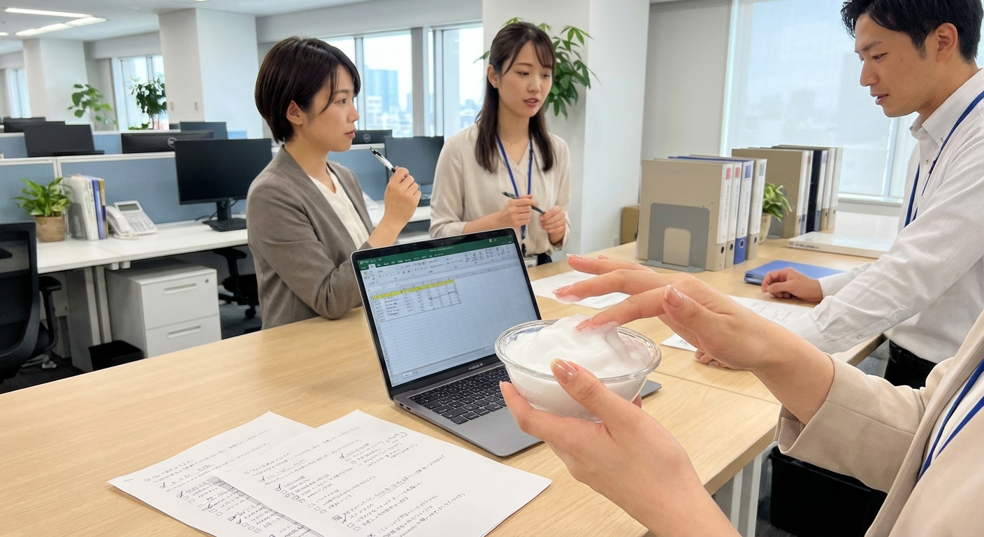 炭酸の微細な泡が毛穴汚れに吸着するイメージ