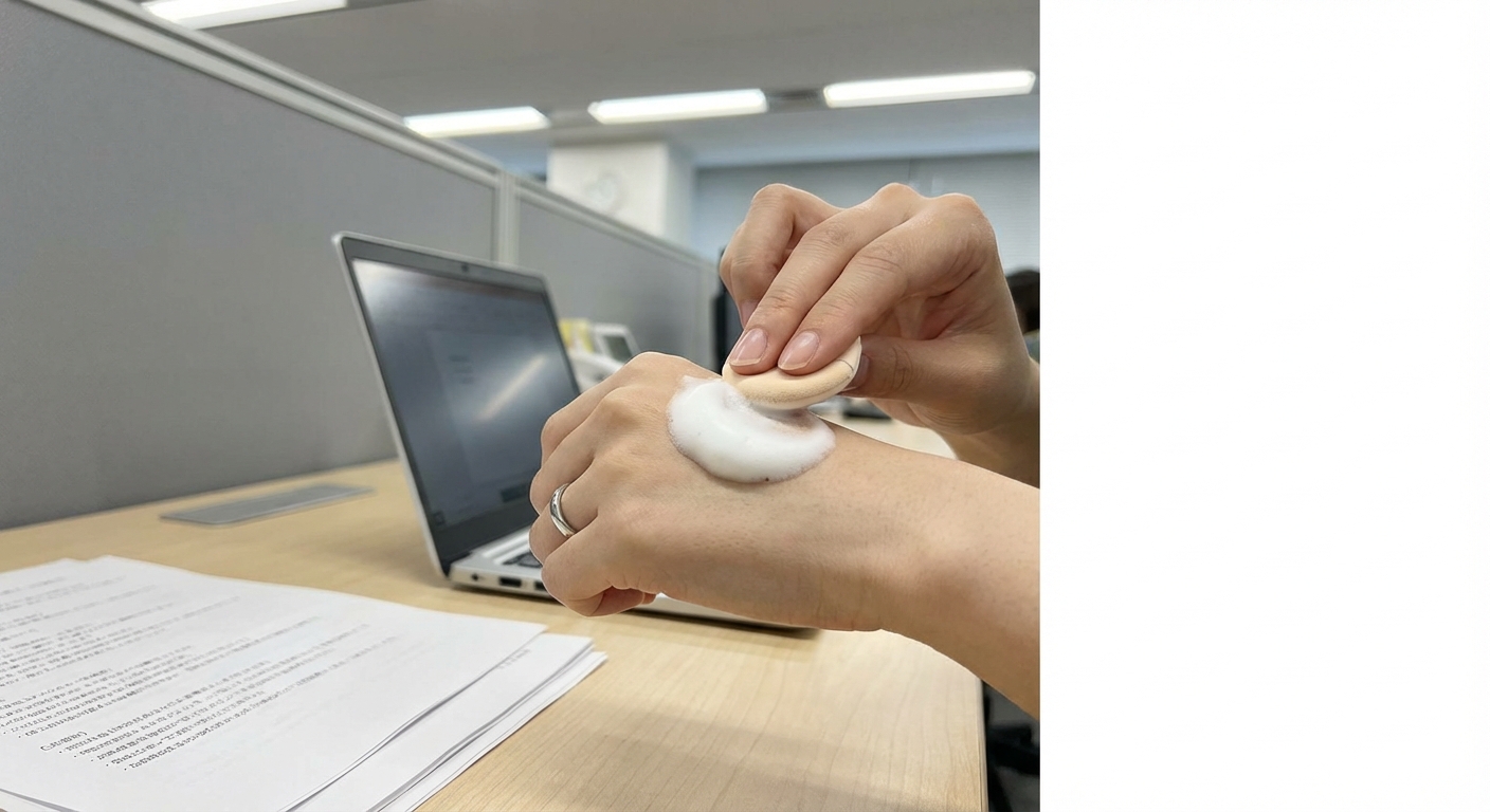 濃密な泡が肌への摩擦を防ぐイメージ